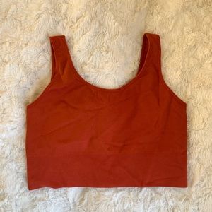 Red workout top